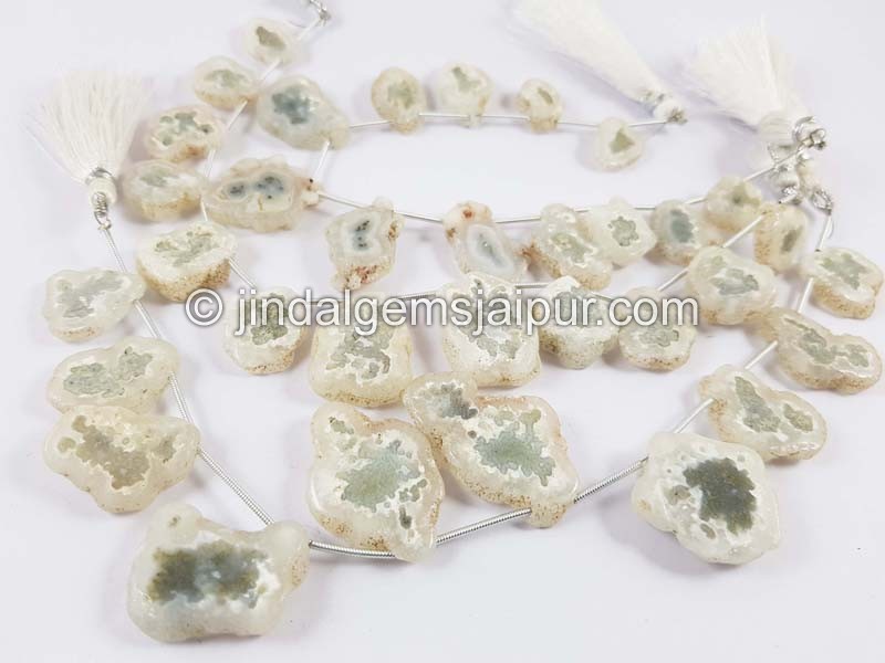 Solar Quartz Smooth Amoeba Beads